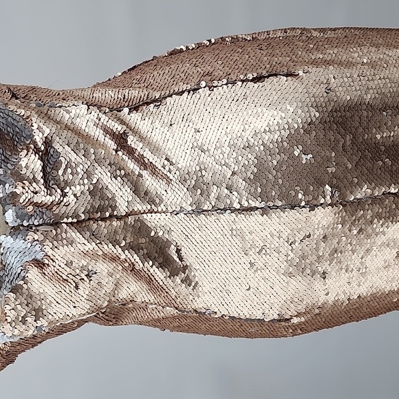 Alexia Admor Gold Sequin V-Neck Halter Party Dress Size 16 - Picture 6 of 9